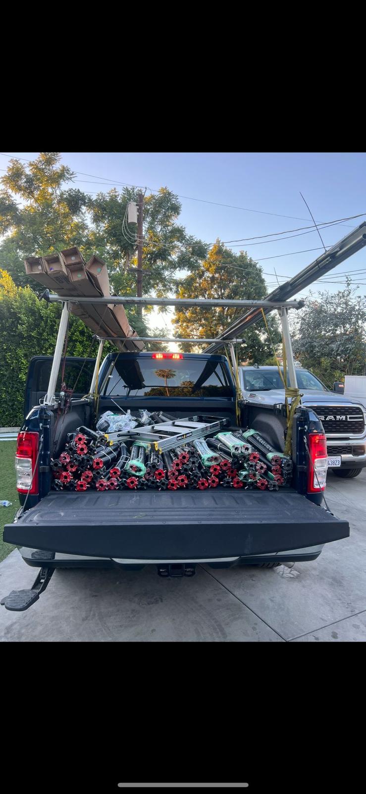Truck loaded with springs ready for the day